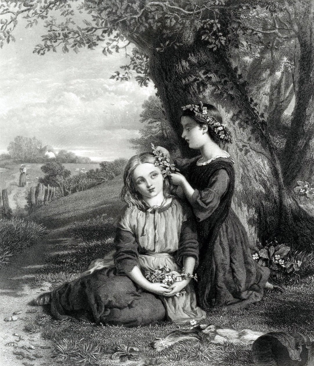 Le Sorelle, pubblicato su Art Journal (1867), inciso da C. Cousen, 1867 da English School