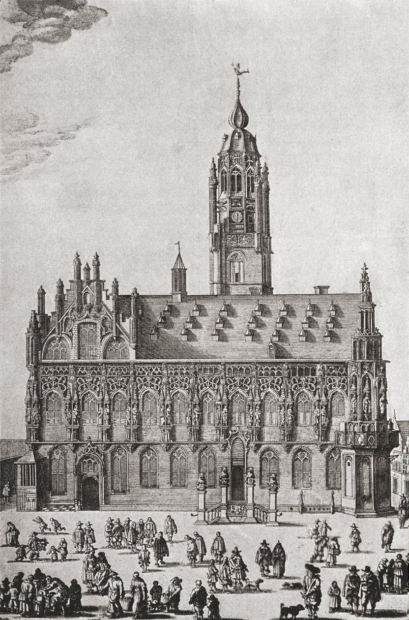 Il Municipio, Middelburg, come era nel XVI secolo, da 