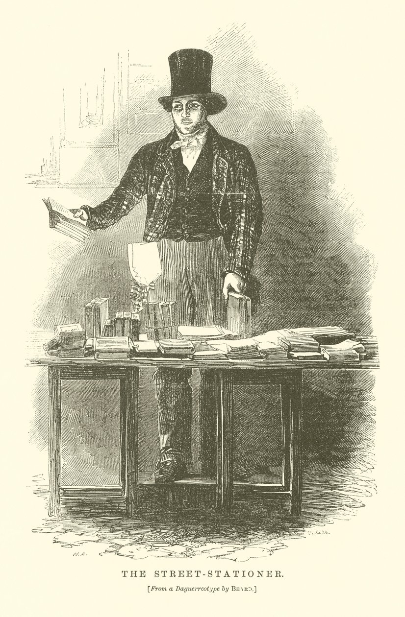 Lo stazionatore di strada (incisione) da English School