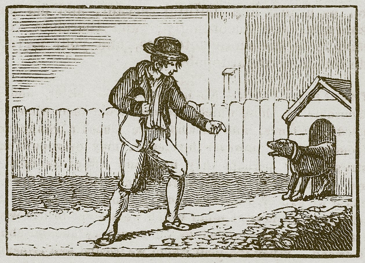 Il ladro e il cane (incisione) da English School