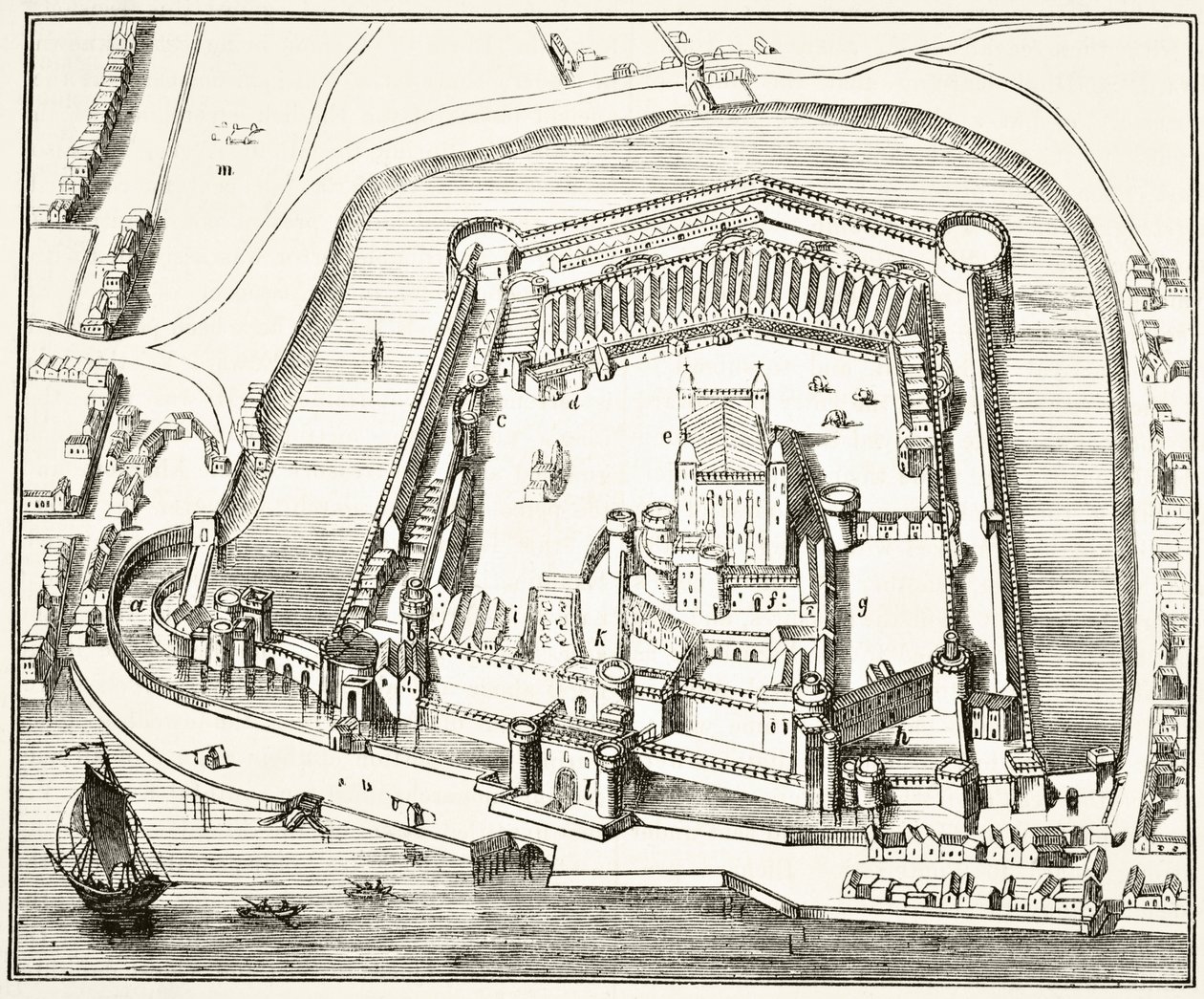 La Torre di Londra nel XV secolo, da 