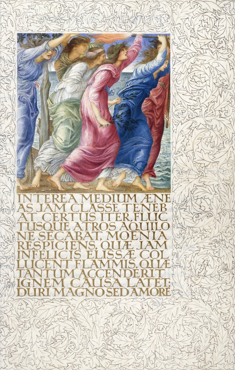 I Troiani avvistano la pira funebre di Didone, 1874-c.1919 da English School