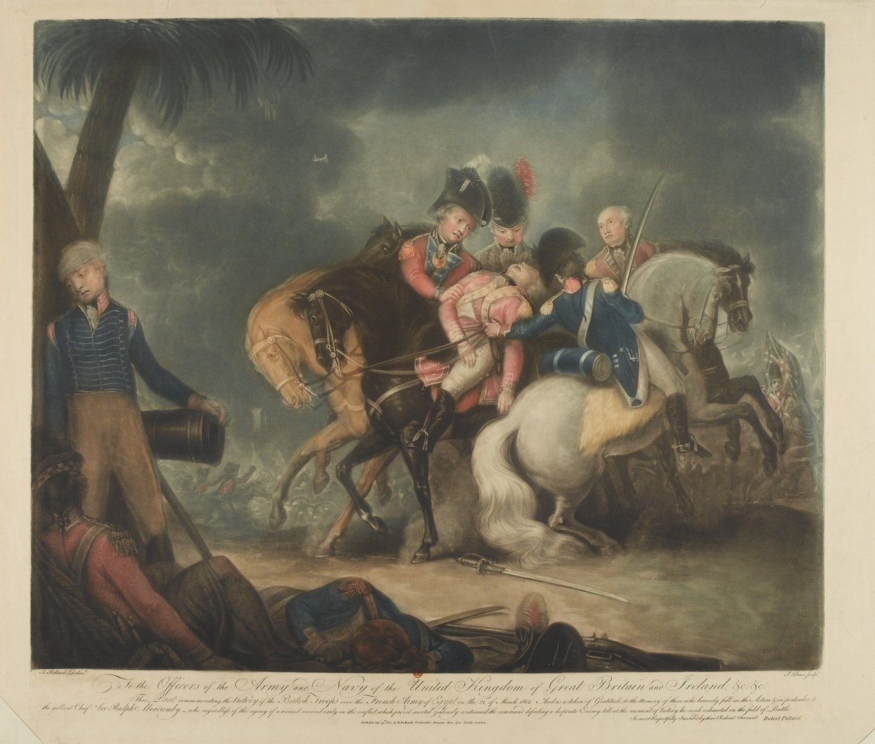 La vittoria delle truppe britanniche sui francesi, 21 marzo 1801 da English School