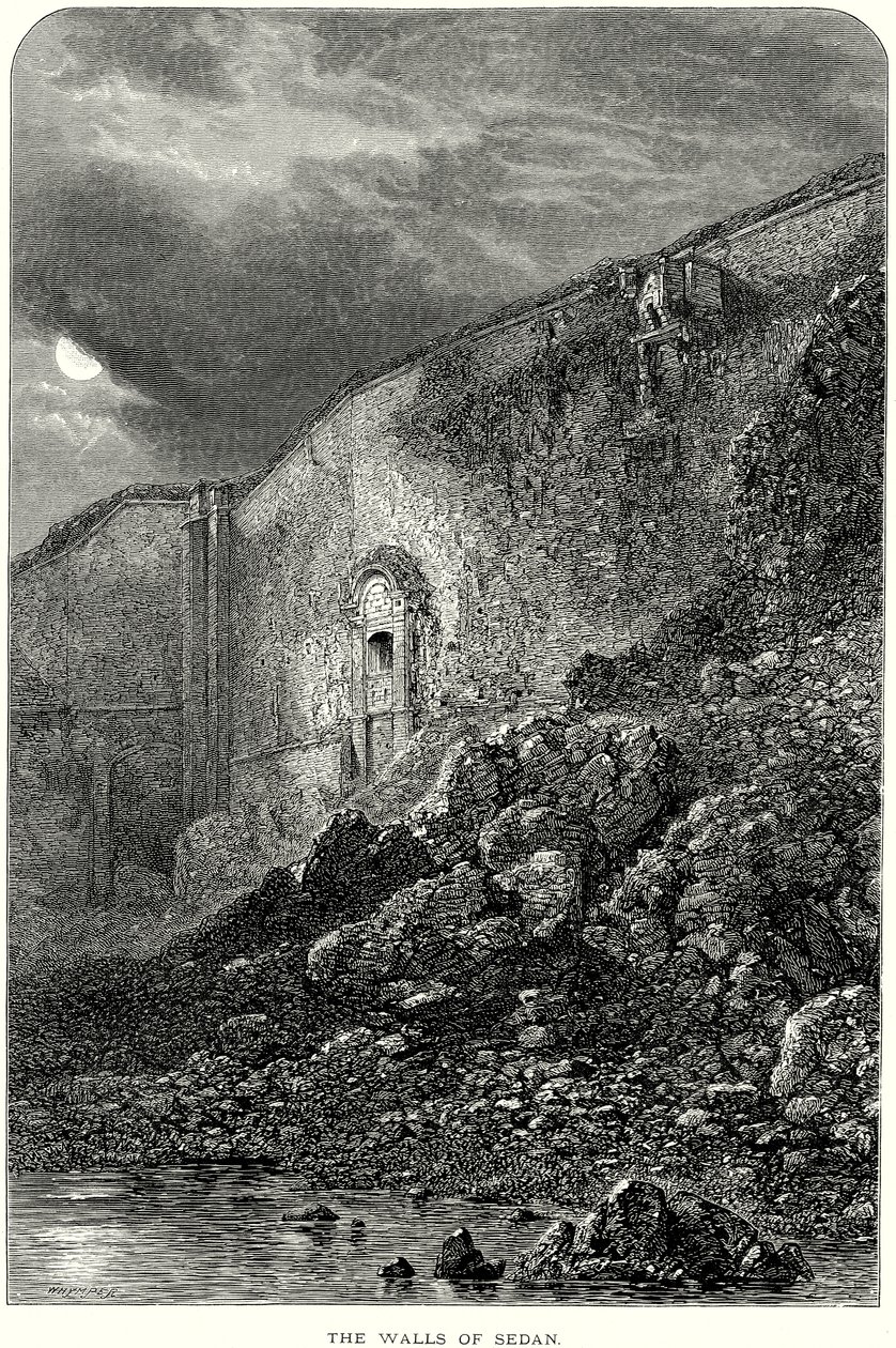 Le mura di Sedan (incisione) da English School