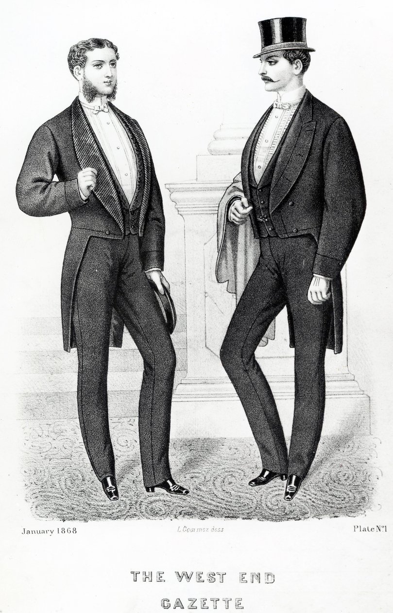 The West End Gazette, costumi inglesi, 1868 da English School