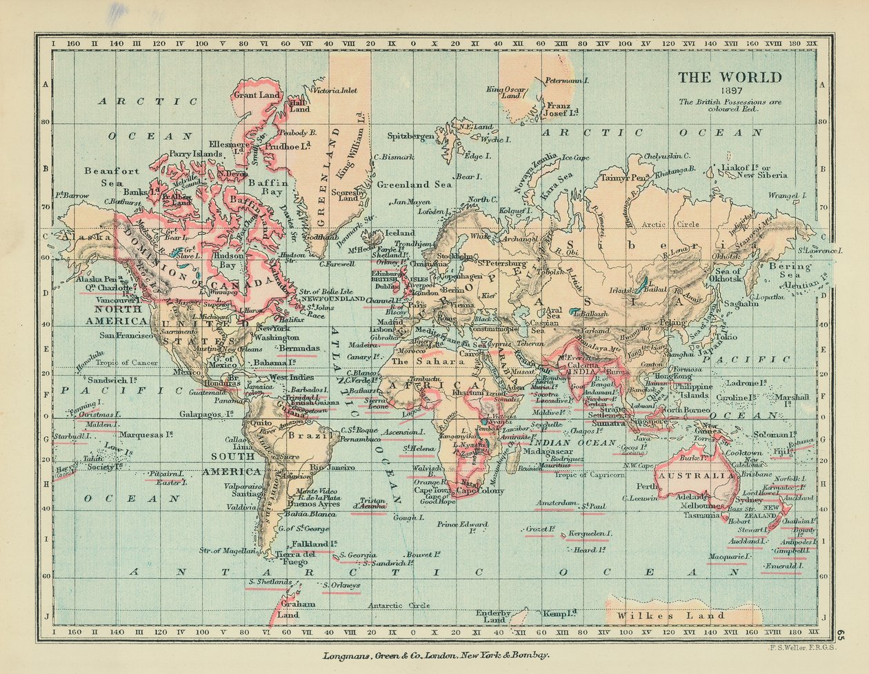 Il mondo (litografia a colori) da English School