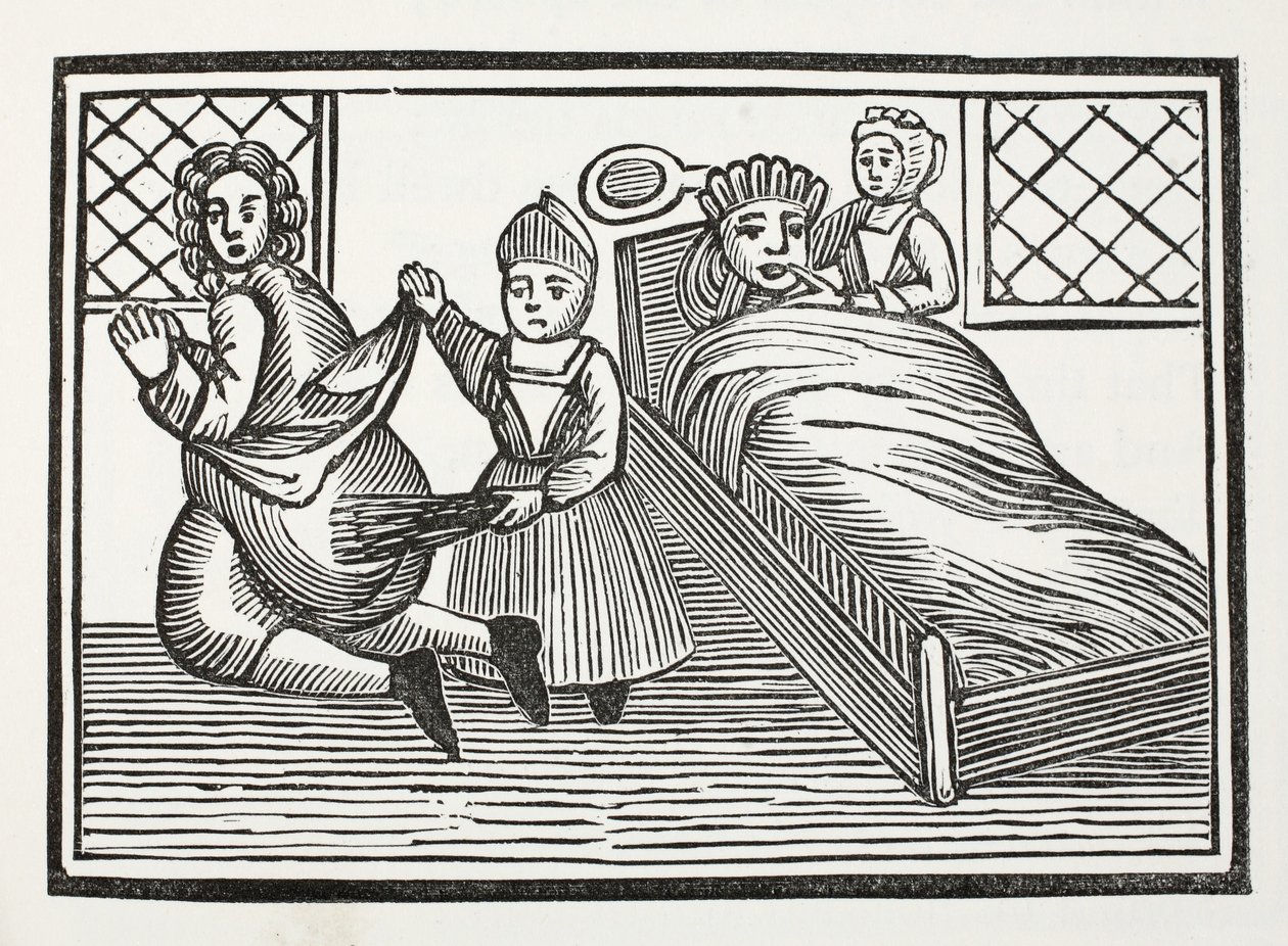Il mondo sottosopra, illustrazione da Chap-books del XVIII secolo di John Ashton, pub. 1882 da English School