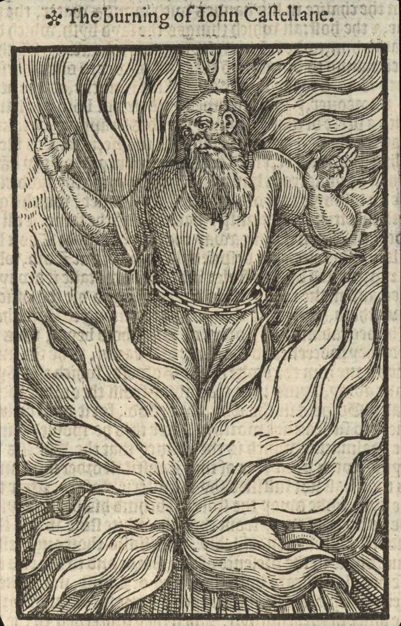 Il rogo di Giovanni Castellane (incisione) da English School