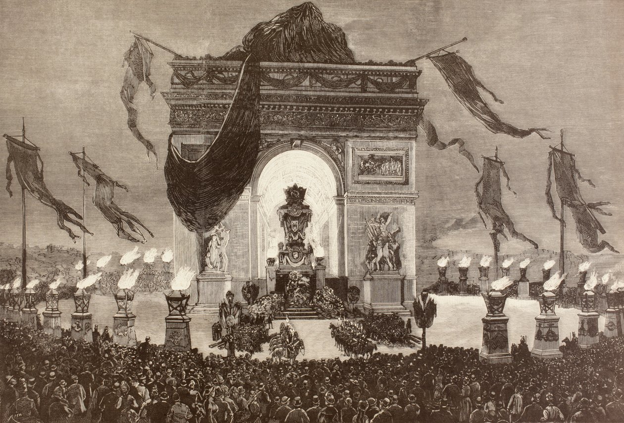 La bara dello scrittore francese Victor Hugo da English School