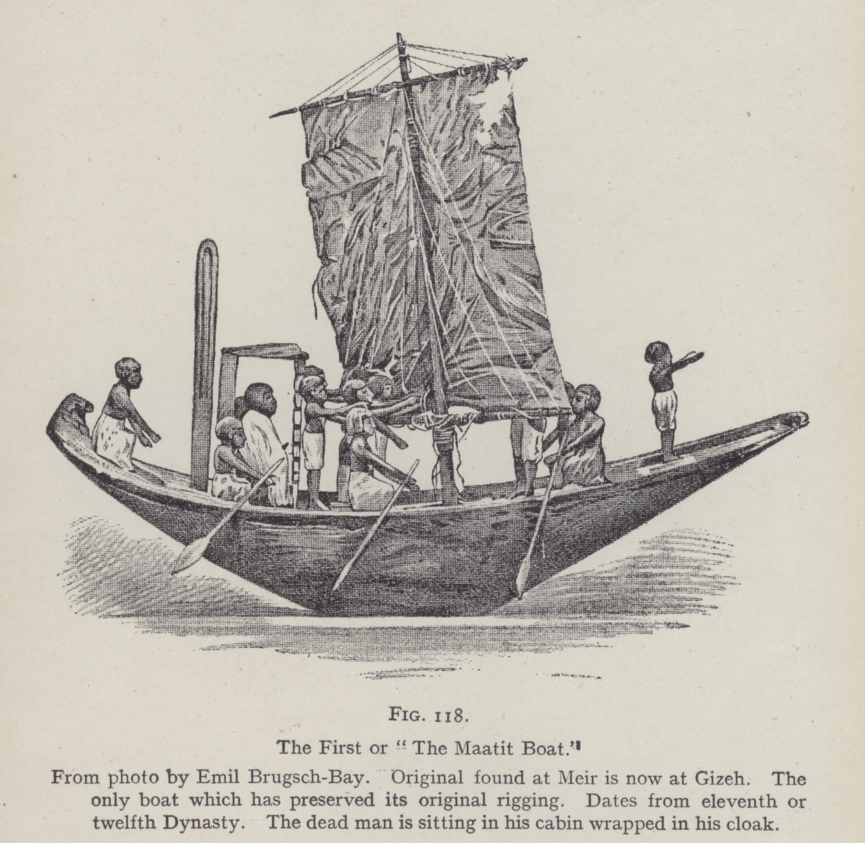 La prima o la Barca Maatit (litografia) da English School