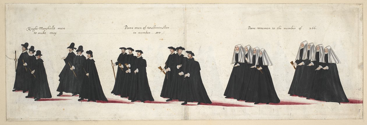 Il corteo funebre della regina Elisabetta I all