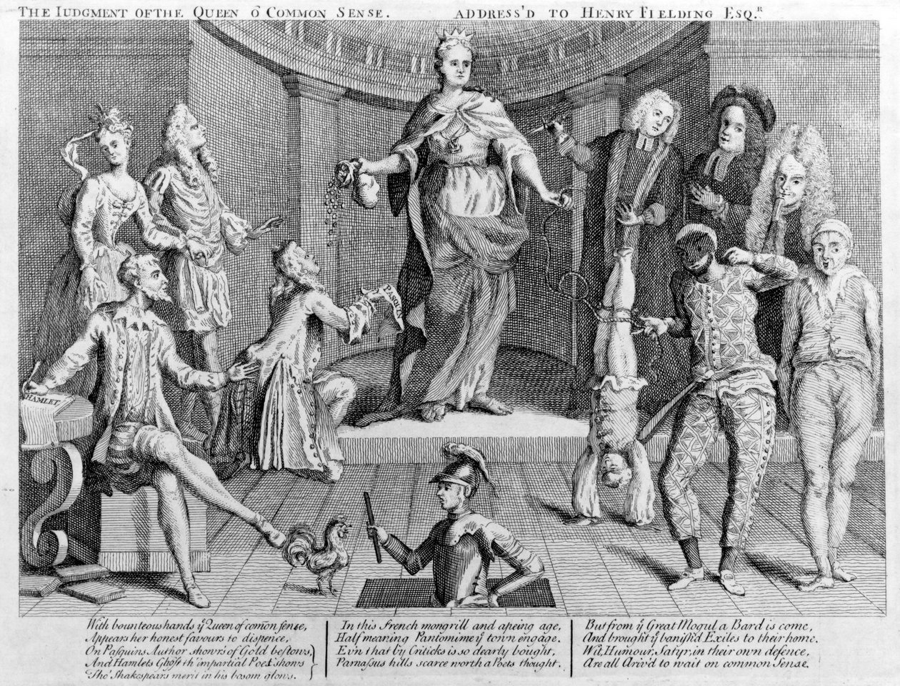 Il giudizio della regina del buon senso, indirizzato a Henry Fielding Esq., 1736 da English School
