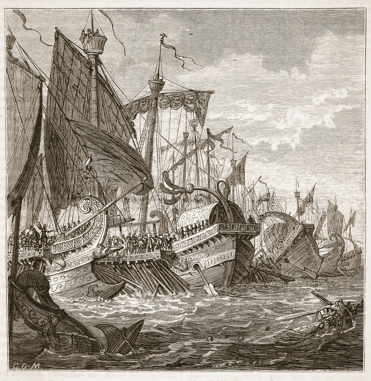 La battaglia navale al largo di Capo Peloro da English School