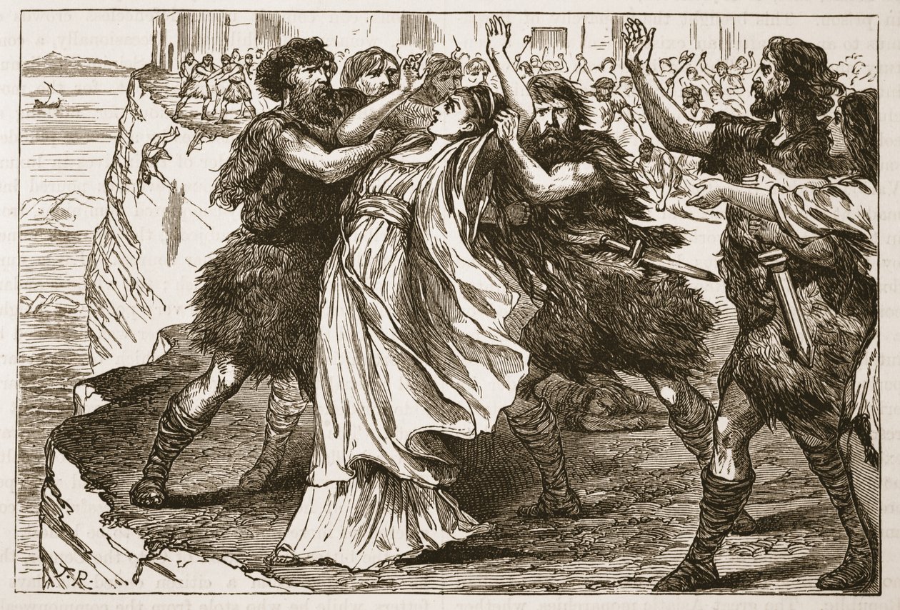 Gli schiavi in rivolta a Enna (litografia) da English School