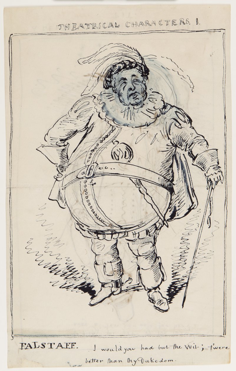 Personaggi teatrali 1: Falstaff, c.1825 da English School