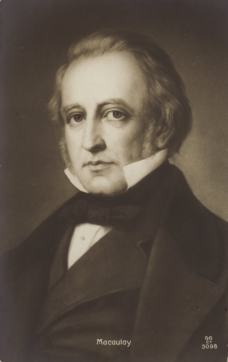 Thomas Babington Macaulay (1800-1859), politico e storico inglese (litografia) da English School