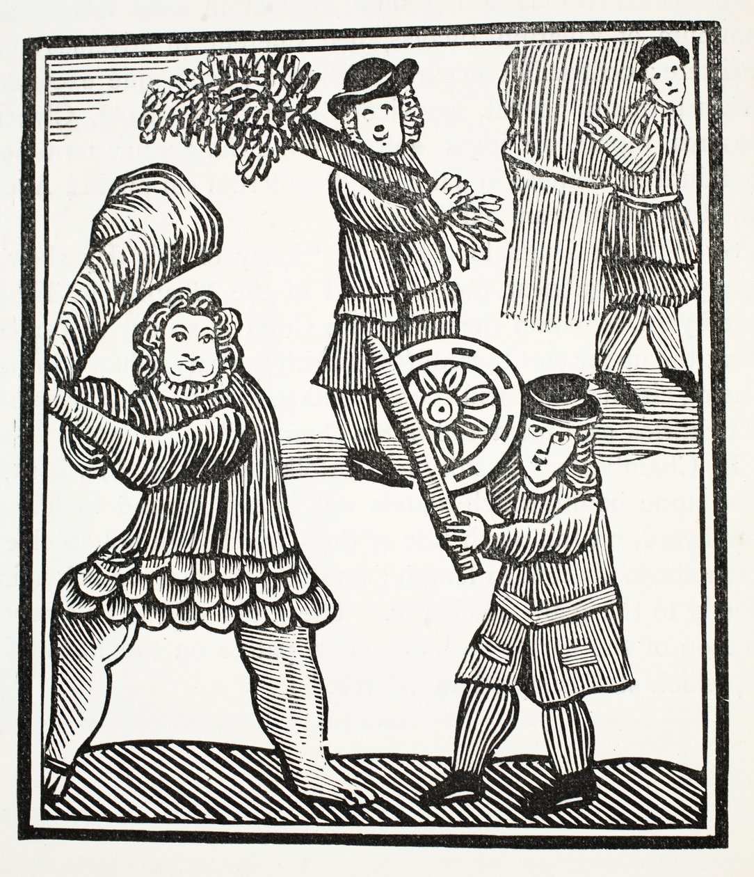Thomas Hickathrift, illustrazione da Chap-books del XVIII secolo di John Ashton, pub. 1882 da English School