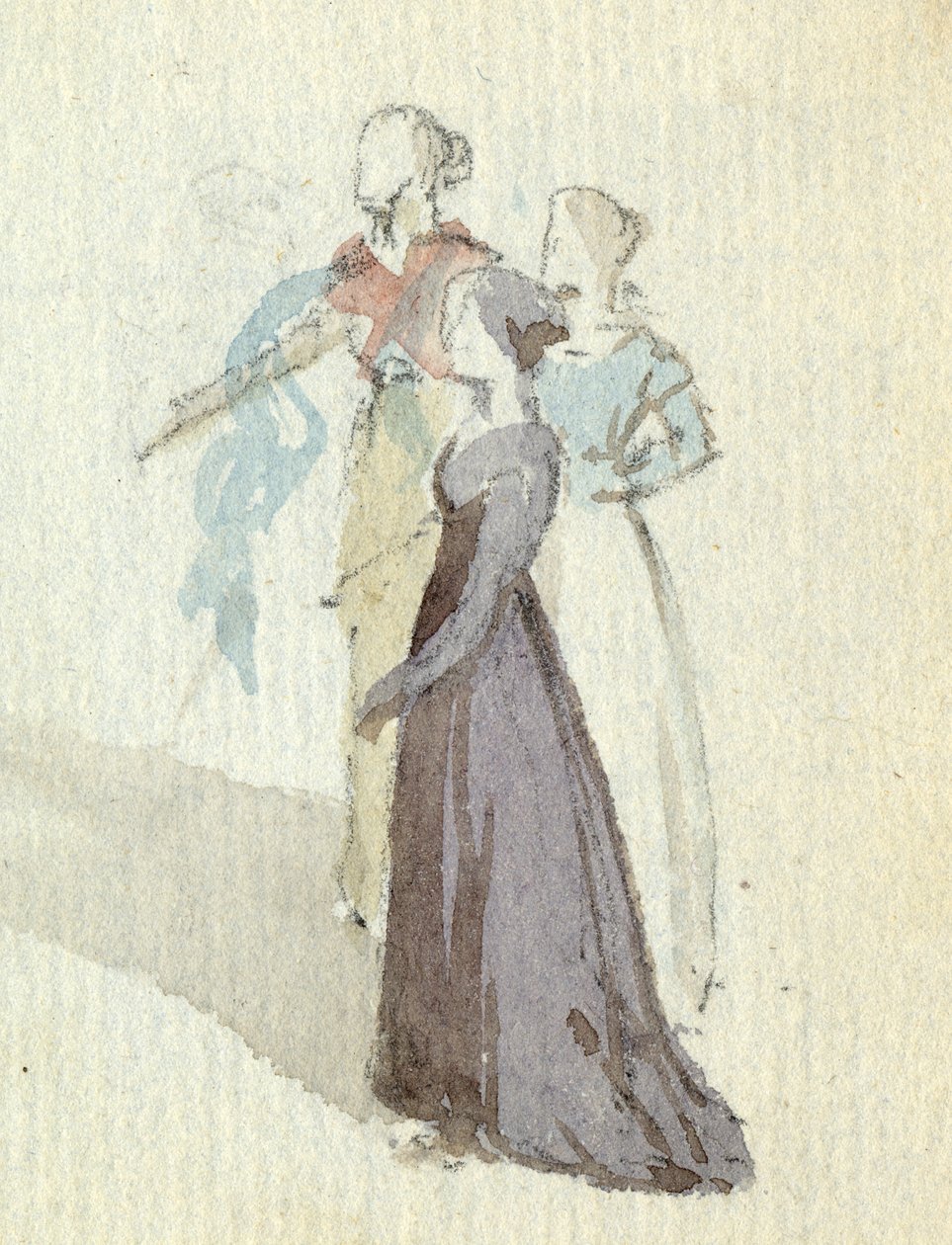 Tre donne, c.1825 da English School