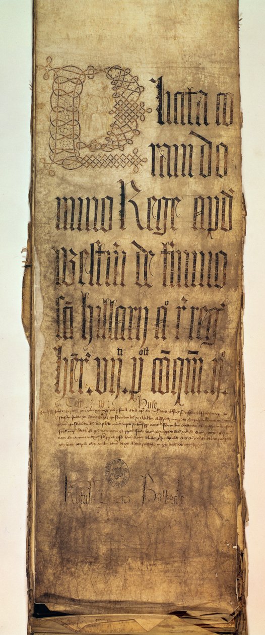 Pagina del titolo del registro delle suppliche del King