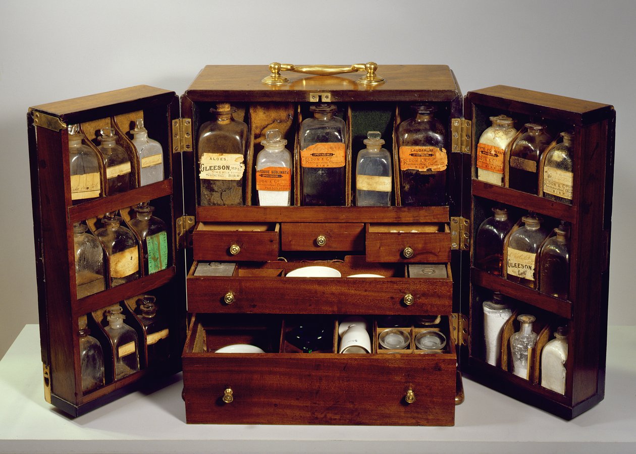 Farmacia da viaggio, c.1820 da English School
