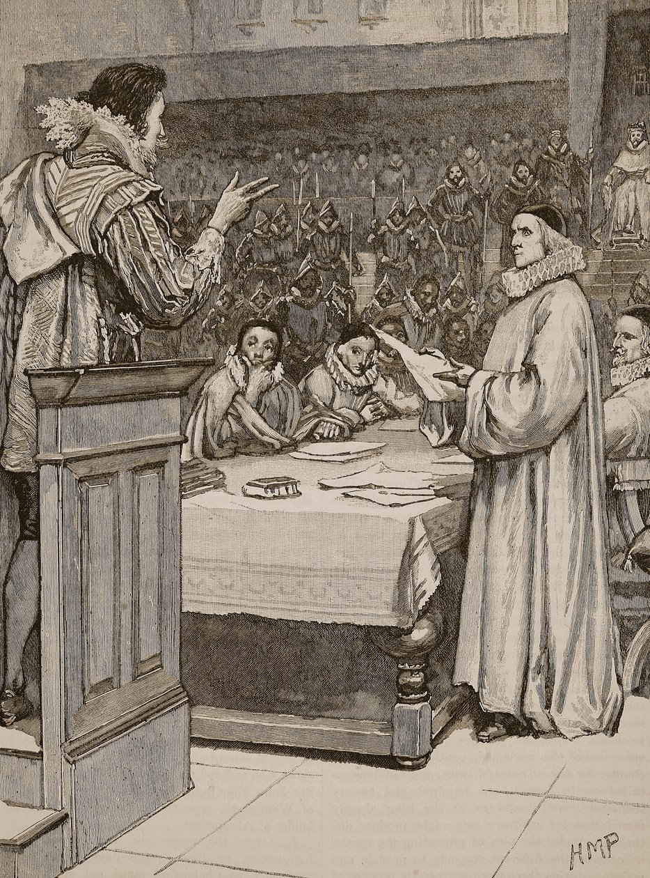Processo di Buckingham, illustrazione da Cassells Illustrated History of England da English School