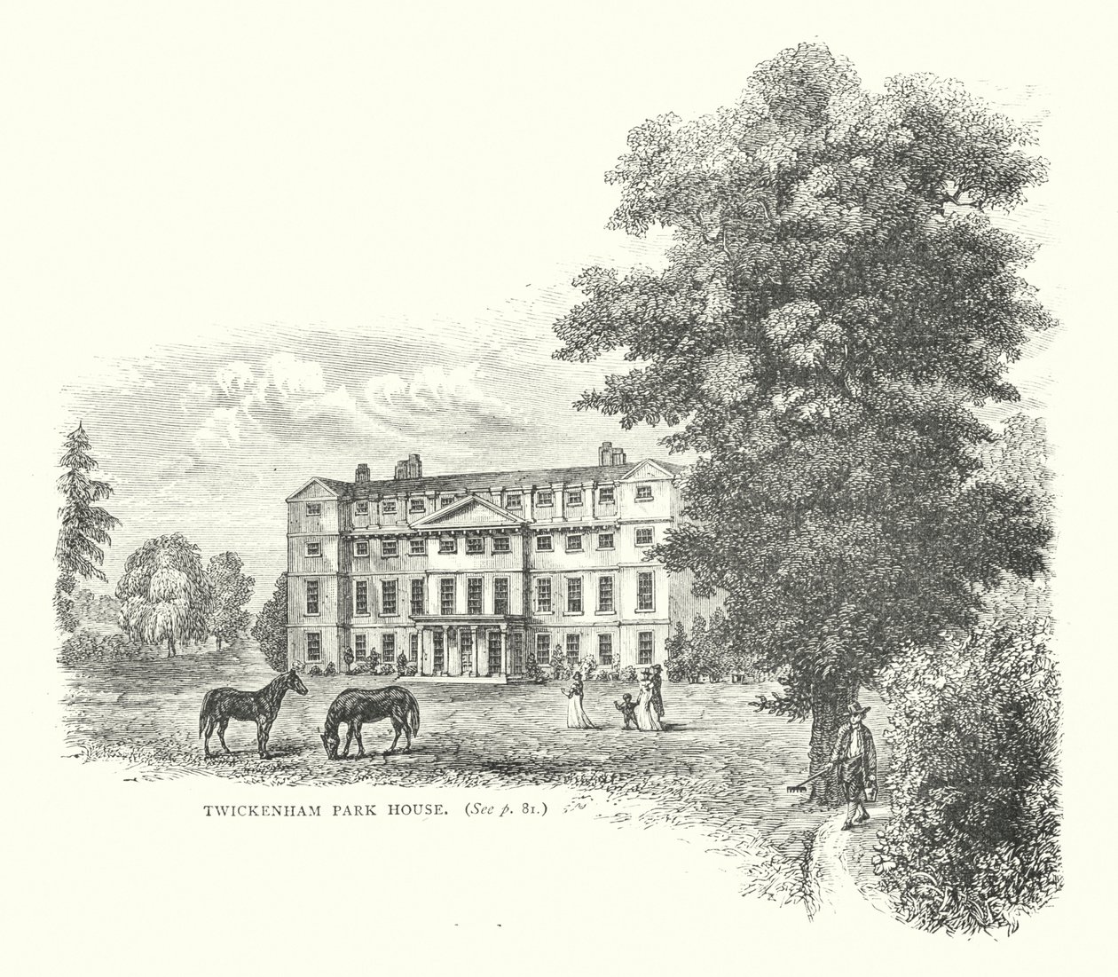 Casa di Twickenham Park (incisione) da English School