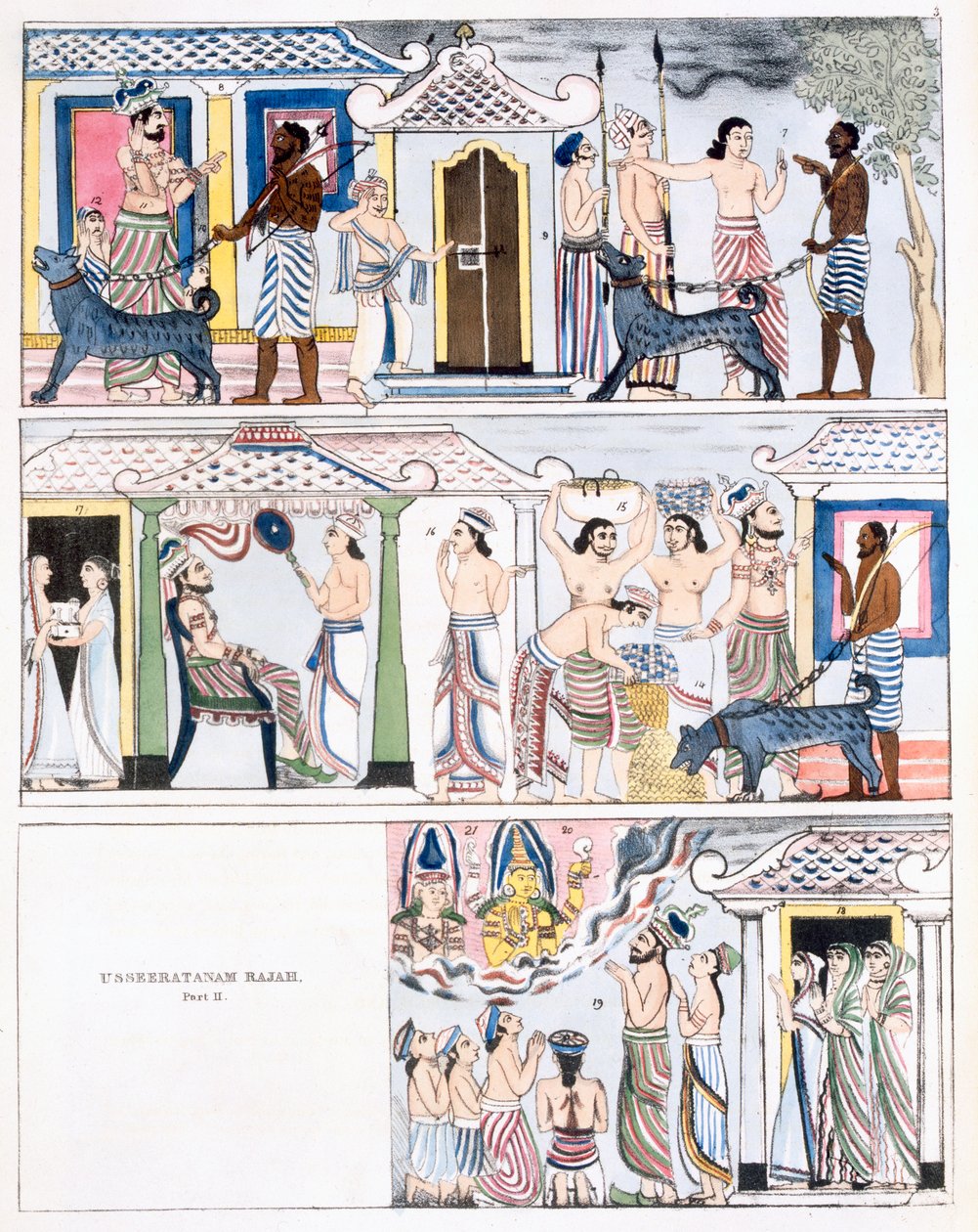 Usseeratanam Rajah, Parte I, da La Storia e Dottrina del Buddhismo di Edward Upham, 1829 da English School
