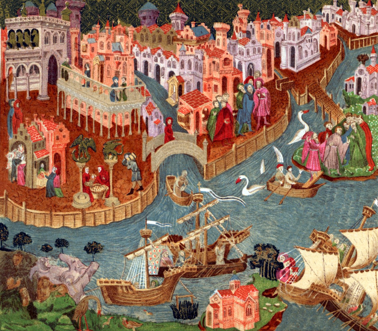 Venezia nel 1338, da "Breve storia del popolo inglese". da English School