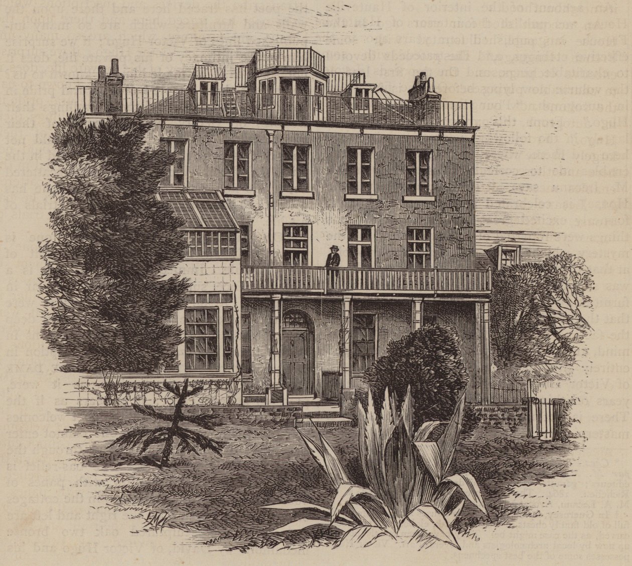 Victor Hugo a casa (incisione) da English School