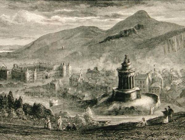 Vista dal Monumento di Burns, Calton Hill, Edimburgo nel 1880 circa, da 