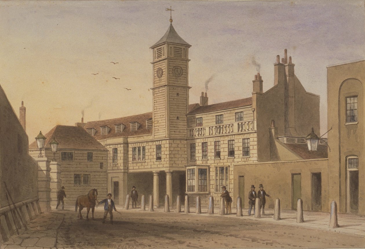 Vista di Bridge House in Bridge Yard, Tooley Street, 1846 da English School