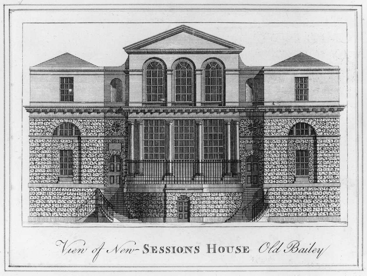 Vista della New Sessions House Old Bailey da English School