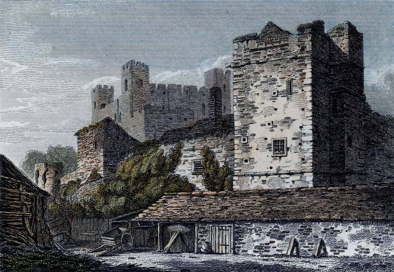 Veduta del Castello di Rochester, Kent, c.1830 da English School