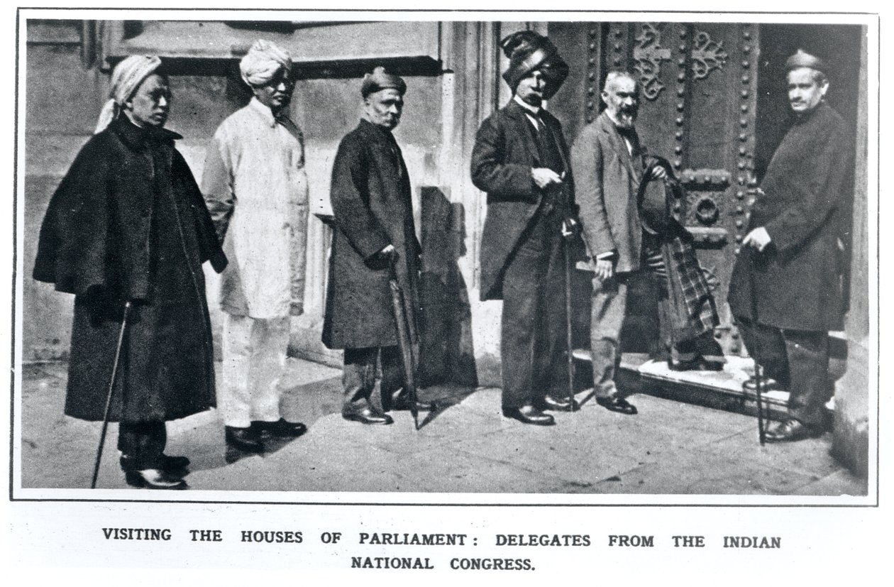 Visita alle Case del Parlamento: Delegati del Congresso Nazionale Indiano, 1919 da English School
