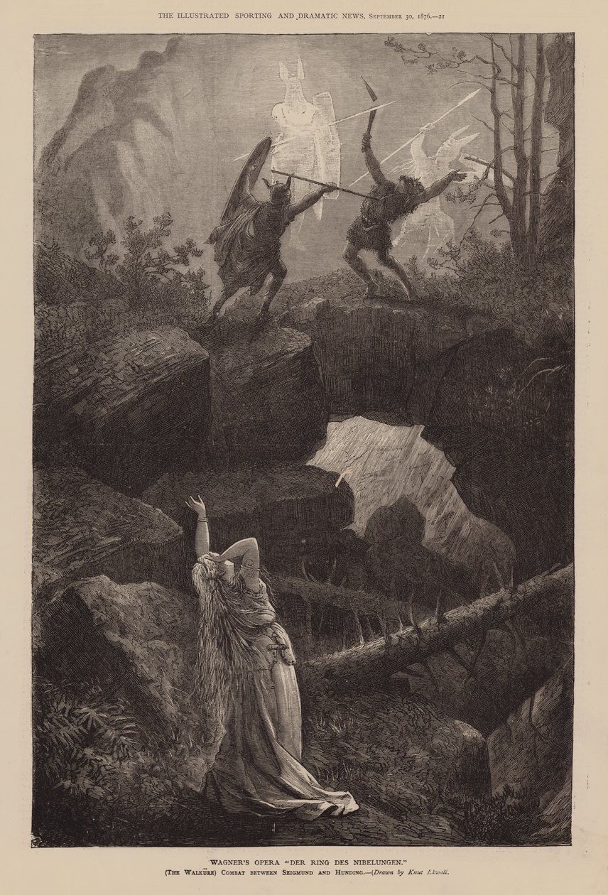 Opera di Wagner "Der Ring Des Nibelungen" (incisione) da English School