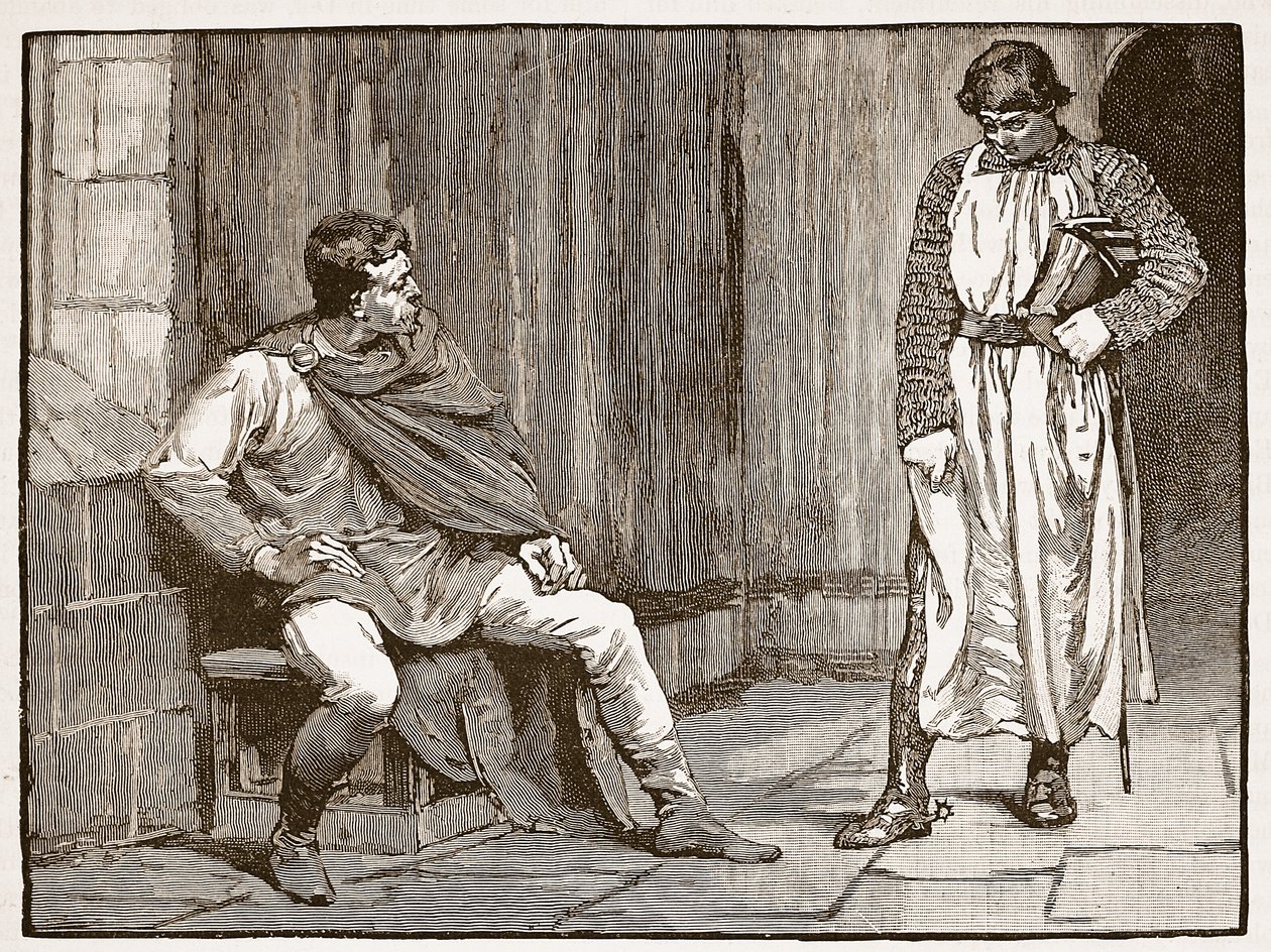 Confessione di Waltheof, illustrazione da Cassells Illustrated History of England da English School