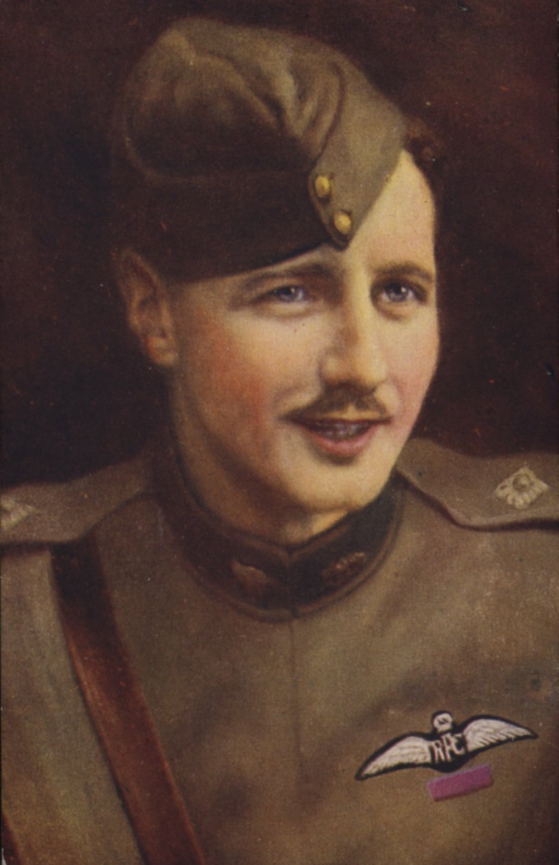 William Leefe Robinson VC (litografia a colori) da English School