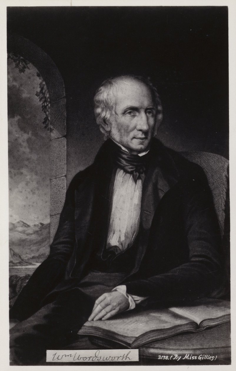 William Wordsworth (1770-1850), poeta inglese (litografia) da English School