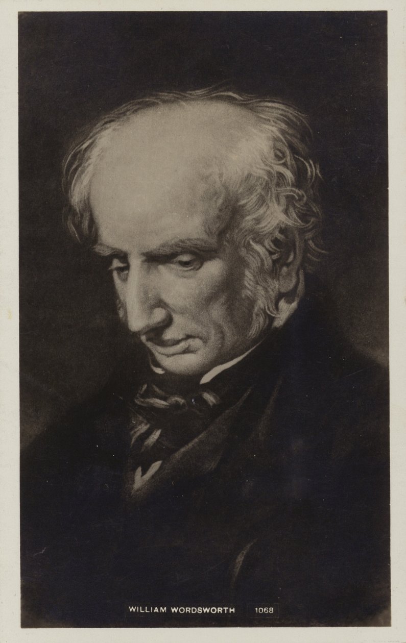 William Wordsworth (1770-1850), poeta inglese (litografia) da English School