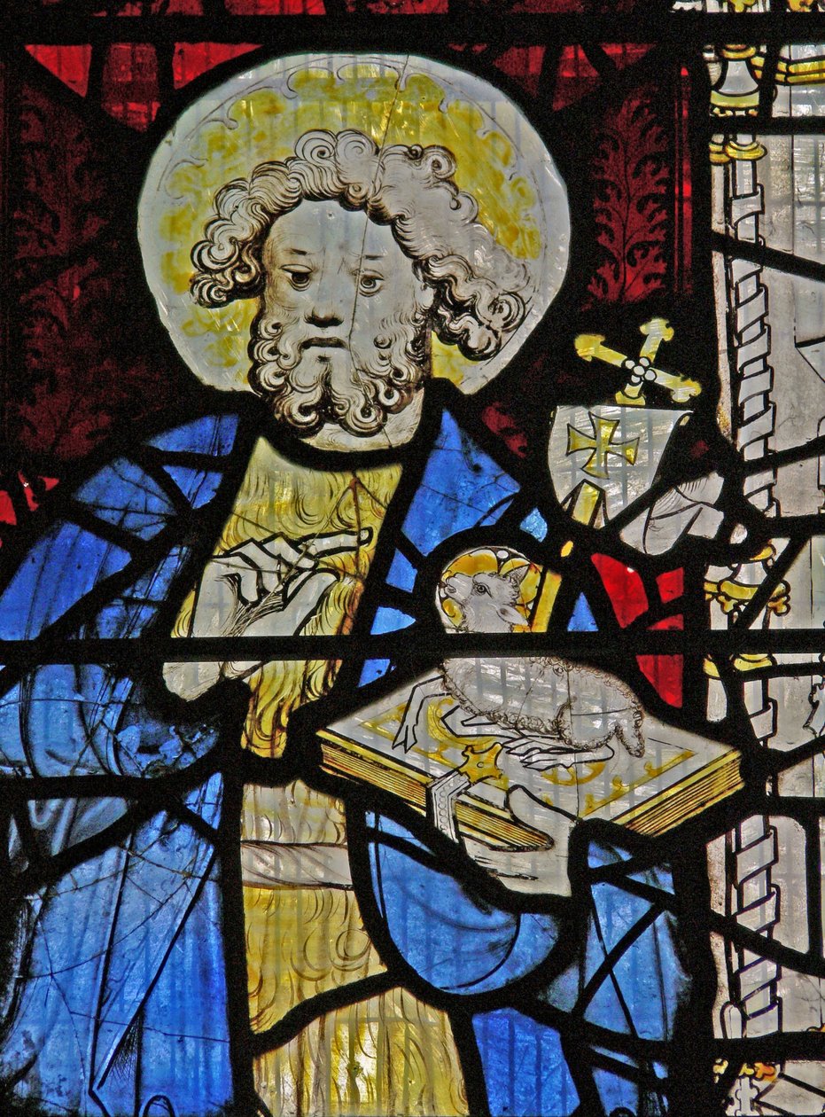 Finestra Ew raffigurante San Giovanni Battista da English School