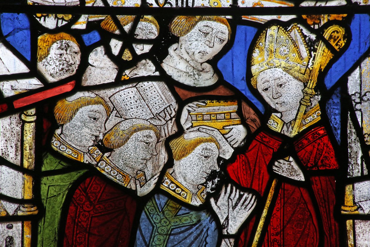 Finestra Ew raffigurante i Sette Sacramenti: Ordini Sacri da English School