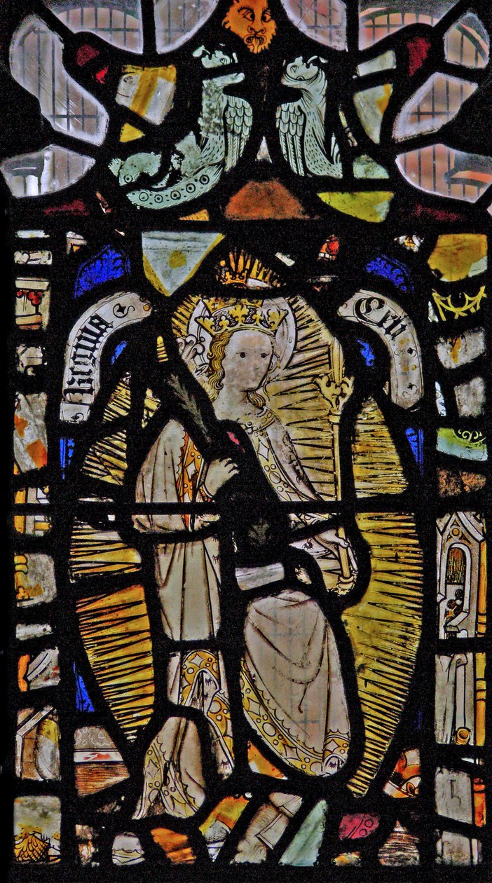 Vetrata raffigurante la Vergine Maria come Regina Celi o Regina del Cielo da English School