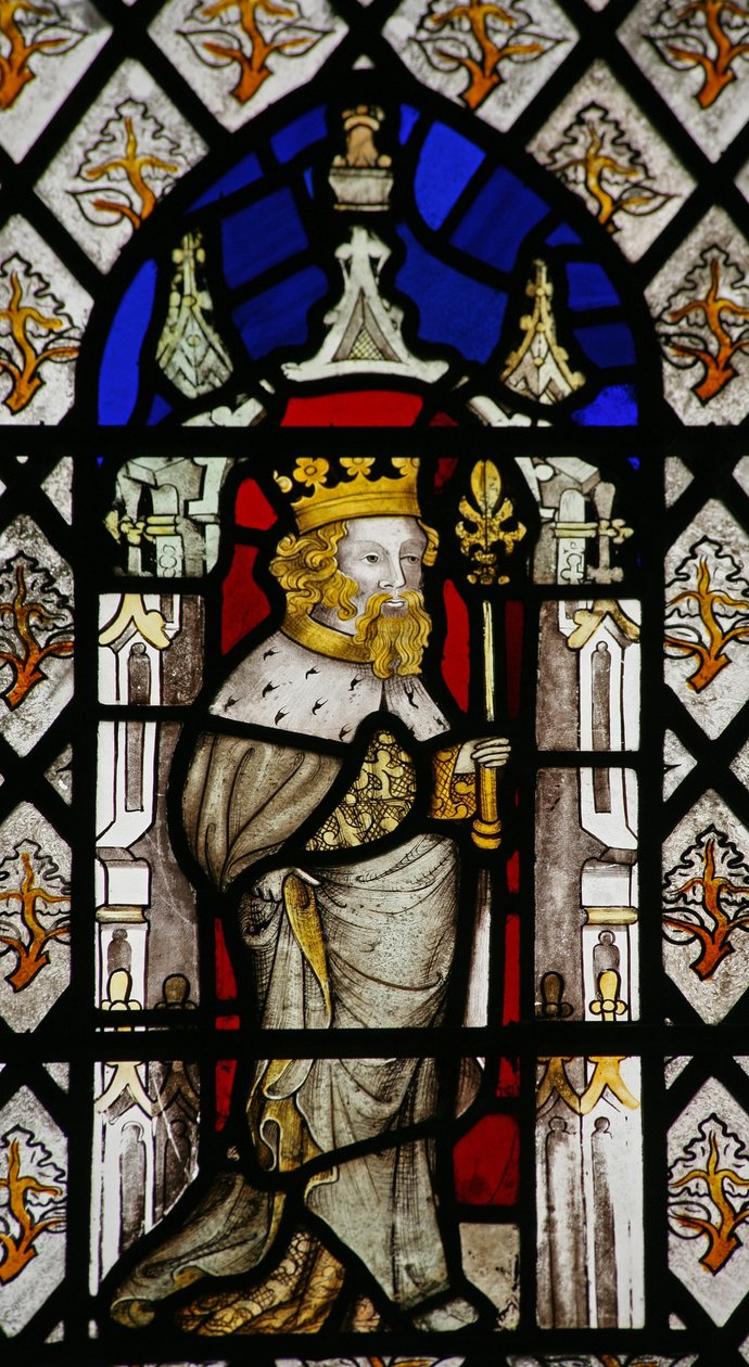 Finestra Sa raffigurante Edoardo il Confessore (o Edoardo III?) da English School