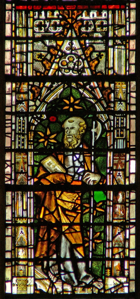Vetrata raffigurante San Mattia da English School