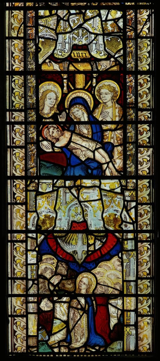 Finestra raffigurante la Pietà e la Pentecoste da English School