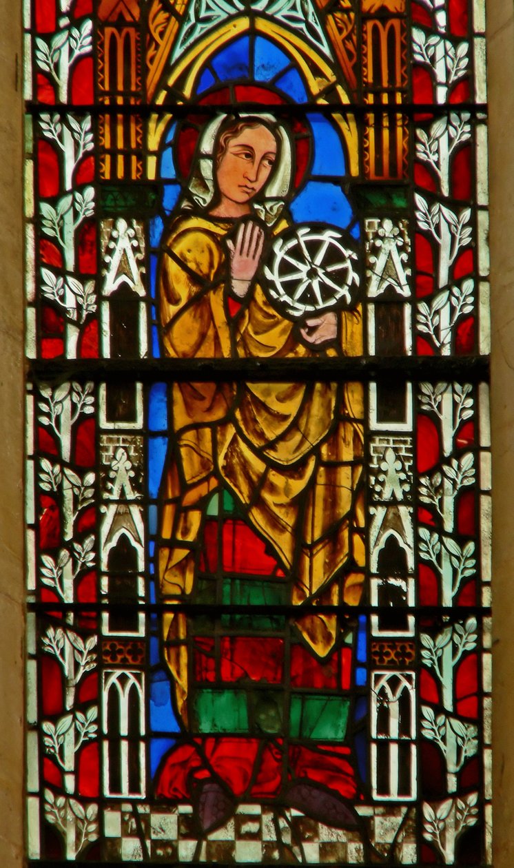 Vetrata raffigurante Santa Caterina da English School