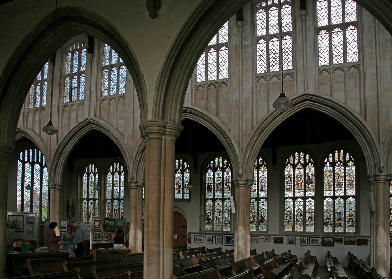 Finestra raffigurante una vista del lato nord della chiesa da English School