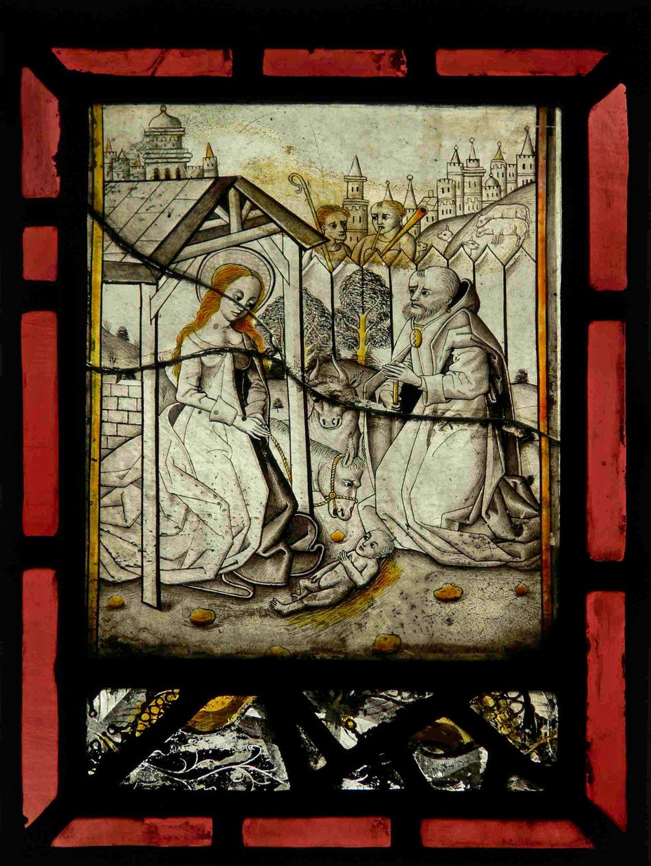 Vetrata raffigurante la Natività da English School