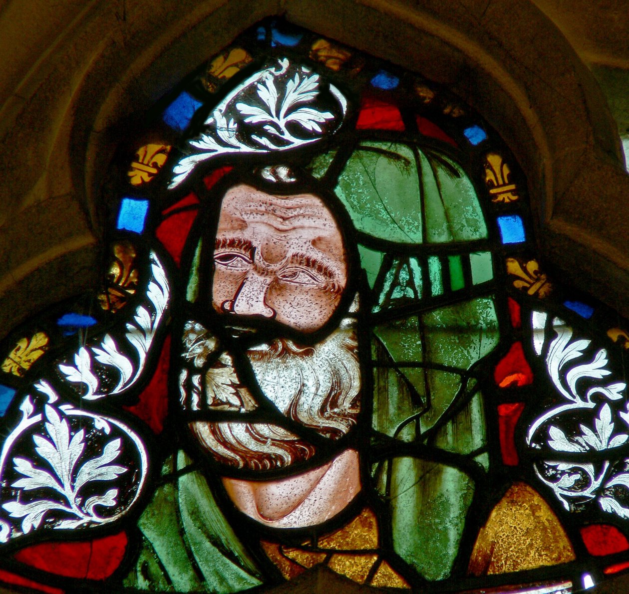 Finestra n-2 raffigurante un patriarca da English School