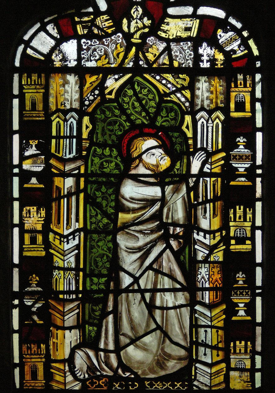 Vetrata n2 raffigurante San Tommaso da English School